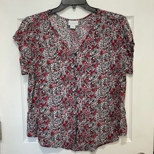 Black floral, Liz Claiborne shirt, Size XL
